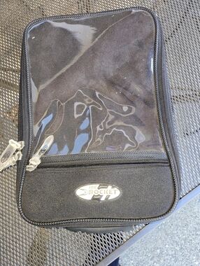 Joe Rocket Black Clear-Top Magnetic Tank Bag